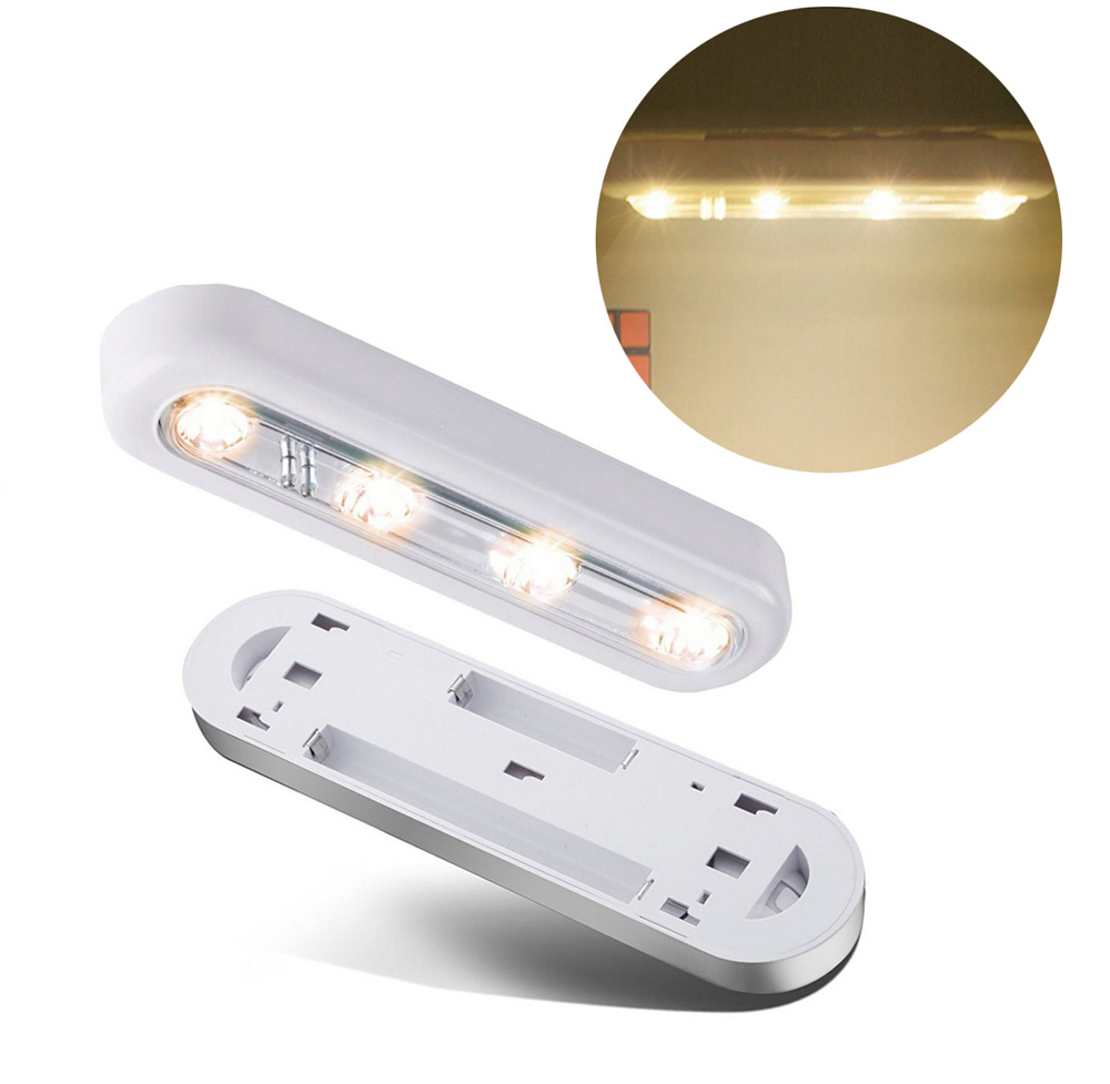 LED Lights Touch Operated Battery Stick On Wall Under Cabinet Cupboard Wardrobe eBay