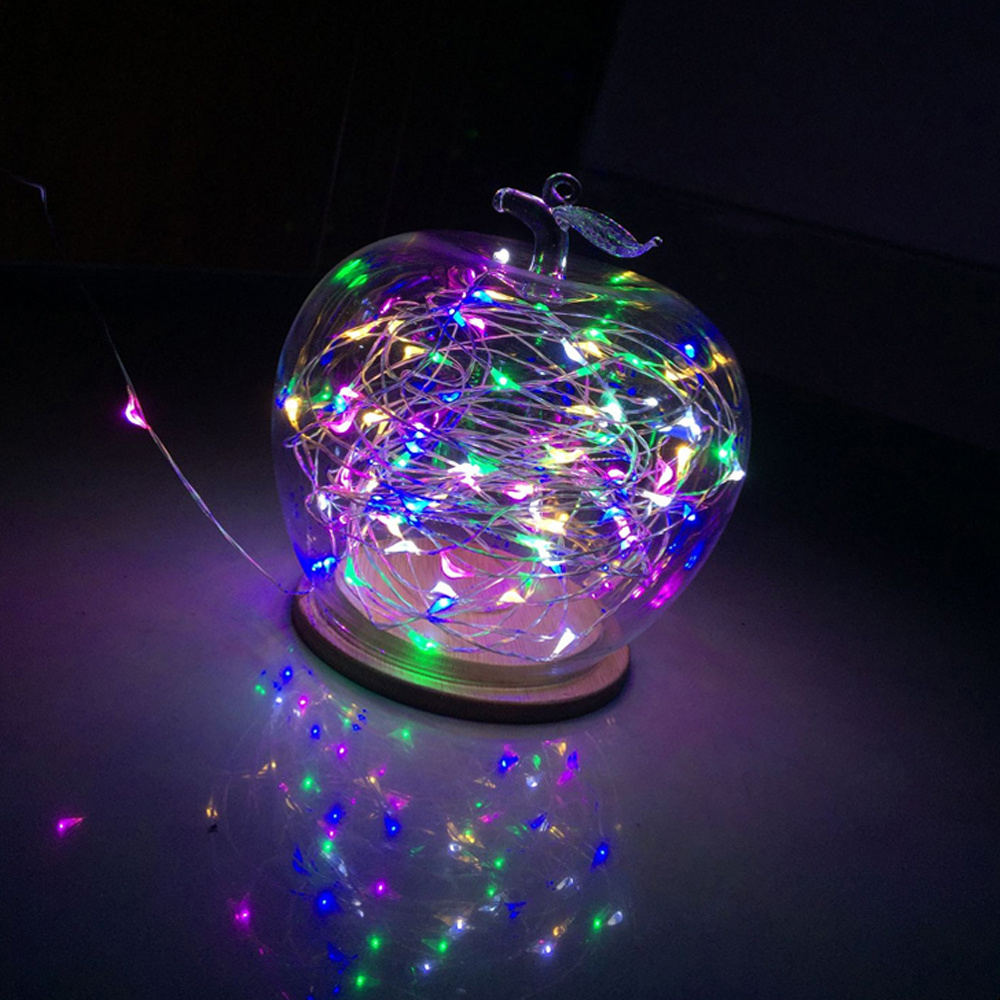 20 Pink Crystal Heart Shaped Micro Led Fairy String Lights Wedding Crafts Plants eBay