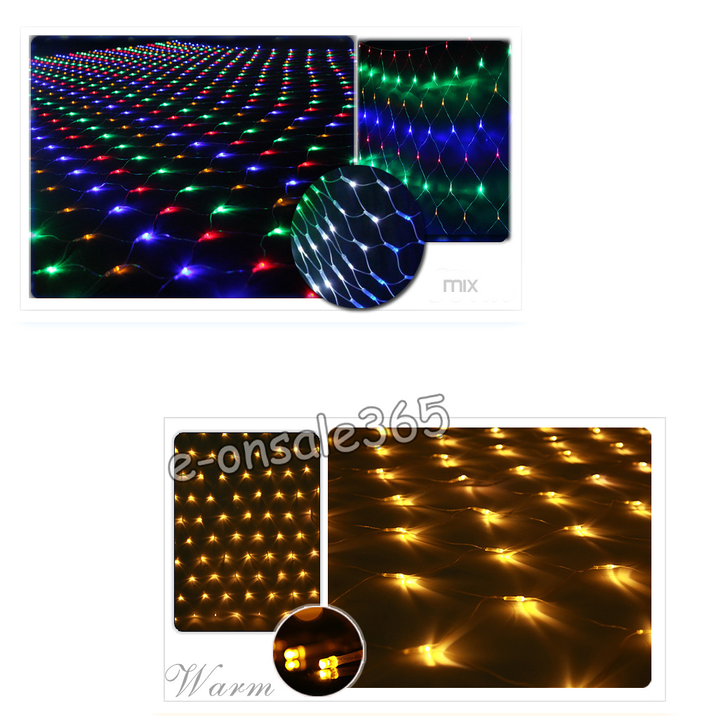 3x3M 300 LED Net Curtains Fairy String Mesh Lights Xmas Roof Ceiling Garden Tree eBay