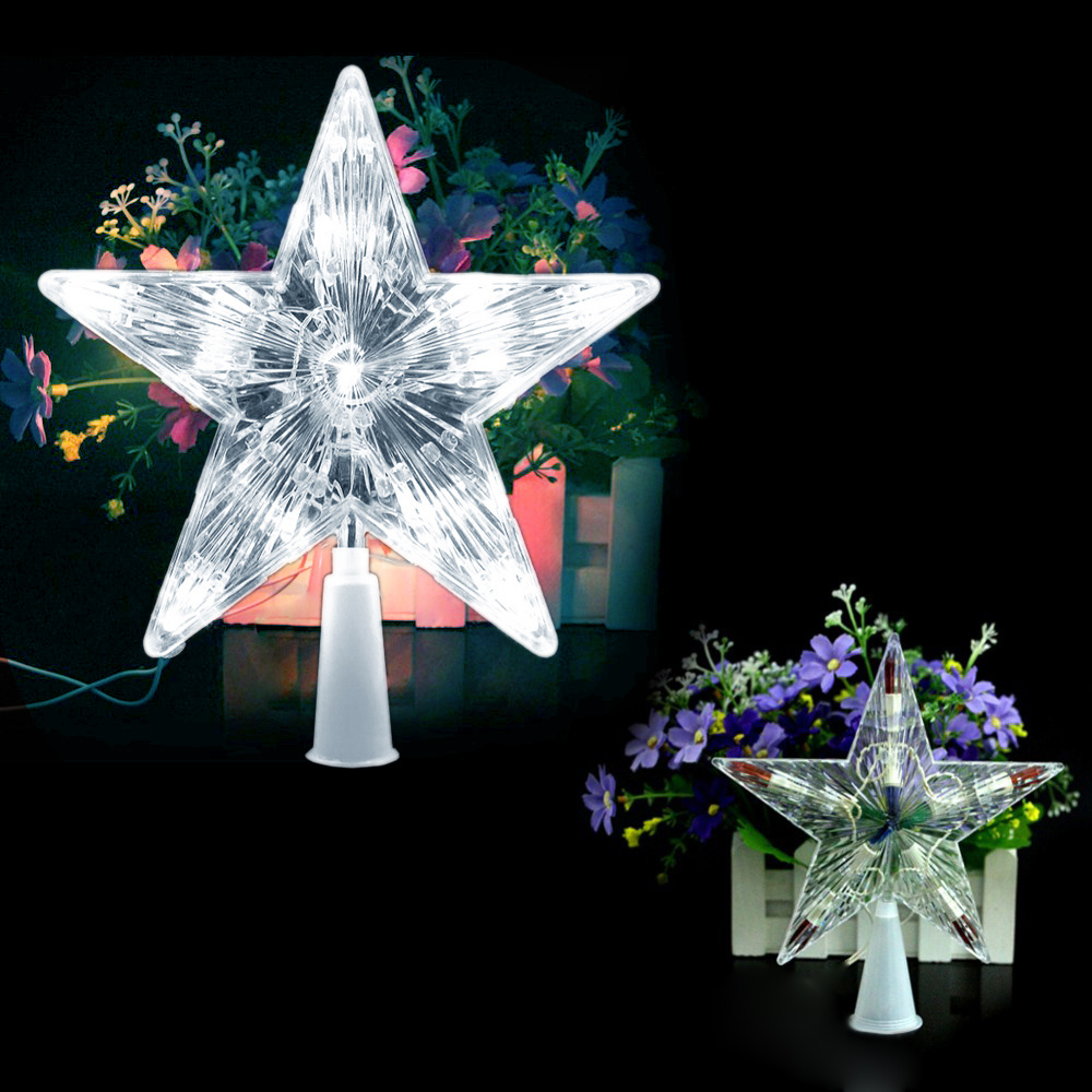Christmas Tree 3D Star Topper Light up Battery Operated Xmas Twinkle